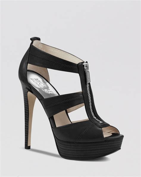 black peep toe heels michael kors|michael kors high heels.